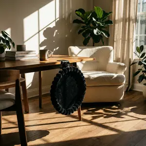 ButtonwoodNest Upgraded Foldable Desk Cat Bed | Space-Saving Clip-On Perch | Holds Up to 40 lbs | Buy One Get Two Covers | Black&Gray,Chocolate&White | High-Quality Removable Washable Plush | For Desk, Windowsill & Bed (≤2.95 in Thick)