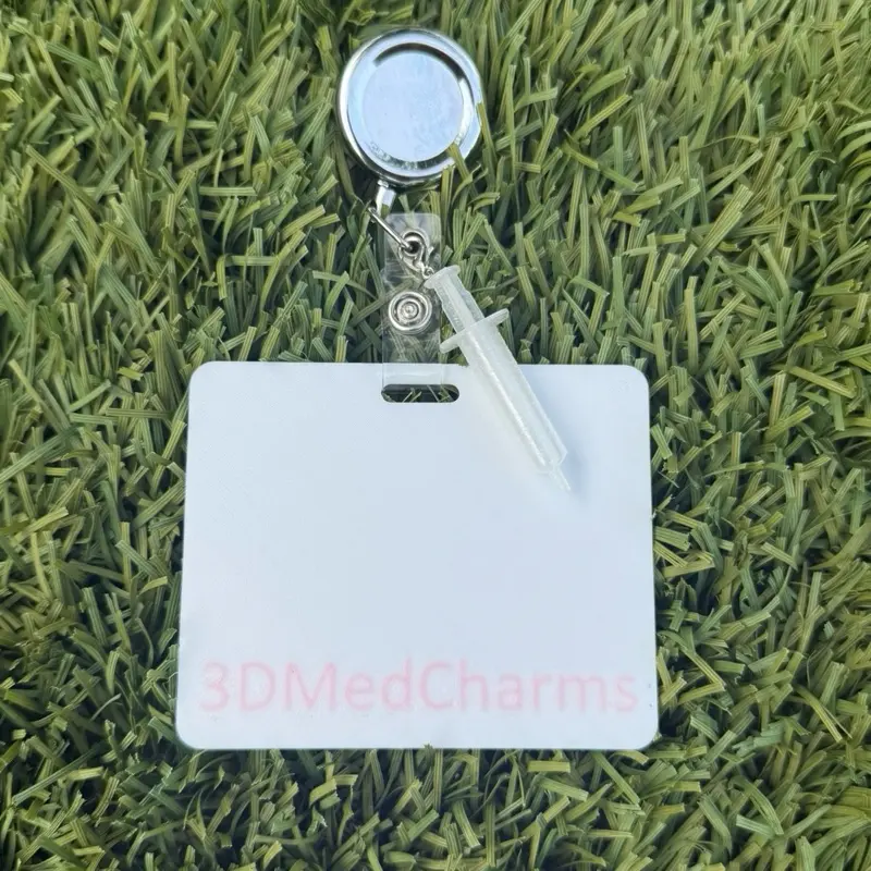 Syringe Badge Keychain