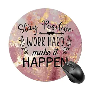 Mouse Pad, 1 Count Inspirational Quotes Art Mouse Pad, Non-slip Rubber Mouse Pad, Desk Accessories