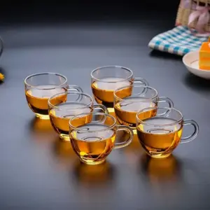 100ml Borosilicate Glass Tea Cup with Handle Thickened Heat Resistant Perfect for Tea Lovers Drinkware Tumblers