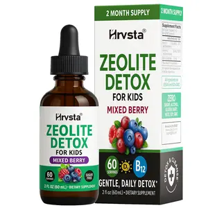 Zeolite Detox for Kids Liquid Drops - Advanced Clino Natural ptilolite with Pure Vitamins B12 & D - Kids Gentle Body Daily Cleanse Focus & Speech Extra Clinoptilolite Zeolite Drops Detox Cleanse Supplement 2oz Healthcare Edible Dietary Fitness