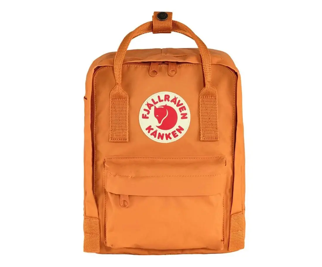 Fjallraven Kanken Mini Unisex Backpacks, Color: Spicy Orange