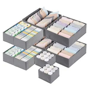 Foldable Drawer Organizers, Collapsible Storage Boxes, Folding Storage Boxes, 10-Pack Dresser Dividers for Baby Clothes & Underwear, Closet Storage Solutions for Nurseries/bedrooms