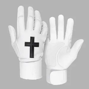 Faith Cross White Baseball Batting Gloves Faith Cross White Baseball Batting Gloves