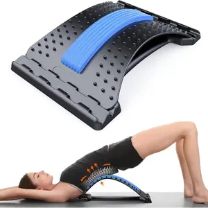 Back Stretcher for Lower Back Pain Relief, Adjustable Arch Lumbar Board, Back Cracking Device, Back Massager for Scoliosis, Spine Decompression Support, Bb Back Stretcher