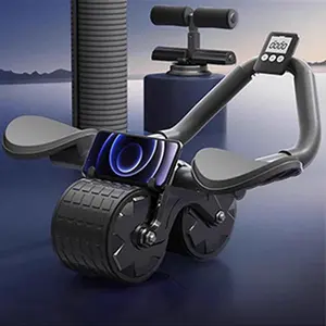 Automatic Rebound Roller Wheel With Counter ,Automatic Rebound Abdominal Wheel,Equipment Stimulator Exercise Wheels For Home Gym