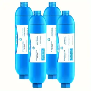 RV Inline Water Filter, For RVs And Marines, Drinking & Washing Filter, Reduces Lead, Fluoride, Chlorine, Bad Taste & Odor (4 Pack)