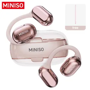 MINISO OWS True Wireless Bluetooth Headphones X39, Open Ear Earphones with MIC Earbuds with Charging Case, HiFi Sound for Sport Headsets,Free Lanyard