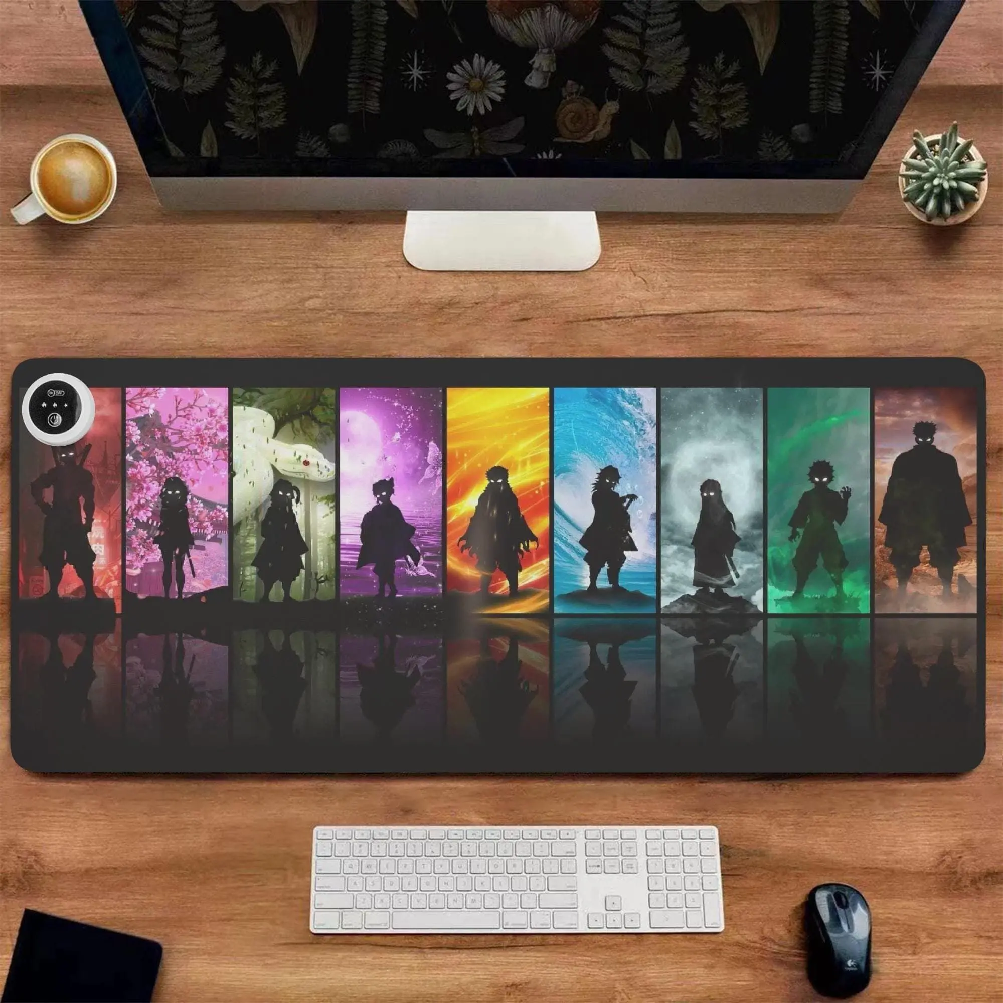 [ SALE UP 45% ] Demon Slayer Hashira Mousepad Heated Anime Gaming Desk Mat