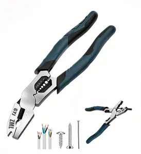 【FathersDayGift】6-in-1 CR-V Steel Multi-Tool Pliers, Automatic Wire Stripper & Cutter, Rust-Resistant Finish, Razor-Sharp Blades, Industrial Grade Durability, Space-Saving All-in-1 Tools for Professional Electricians & DIY Enthusiasts