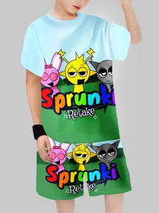 Cute Cartoon Boys' Set, Fun Kids Farm Experience, Zoo Visit, School Gathering, Clothing Collection, Clothes Kids