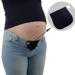 [One-Size Elastic Waistband Extender] Women's Maternity Elastic Waistband Extender - Comfortable, Adjustable Belly Support for Pregnancy & Casual Attire