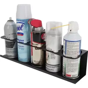 Aerosol Spray Can/Paper Towel Holder, Paint Bottle Storage Rack,Steel Wall Mount Shelf, Tool Organizer for Garage, Craft Workspace Freestanding Storage Shelf