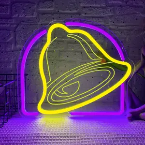 Bell neon light, adjustable lighting, USB powered wall decoration, ideal for Mexican restaurants, kitchens, cafes, and commercial spaces. Perfect decoration for birthdays and various holidays, Modern Mood Lighting
