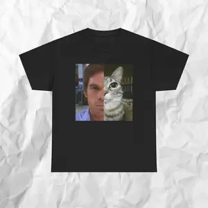 Dext Morgan Tee, Funny Cat Meme T-Shirt, Unisex Heavy Cotton T-Shirt, Gift for Dexter Fans, TV Show Fan Tee, Funny Graphic Tee,