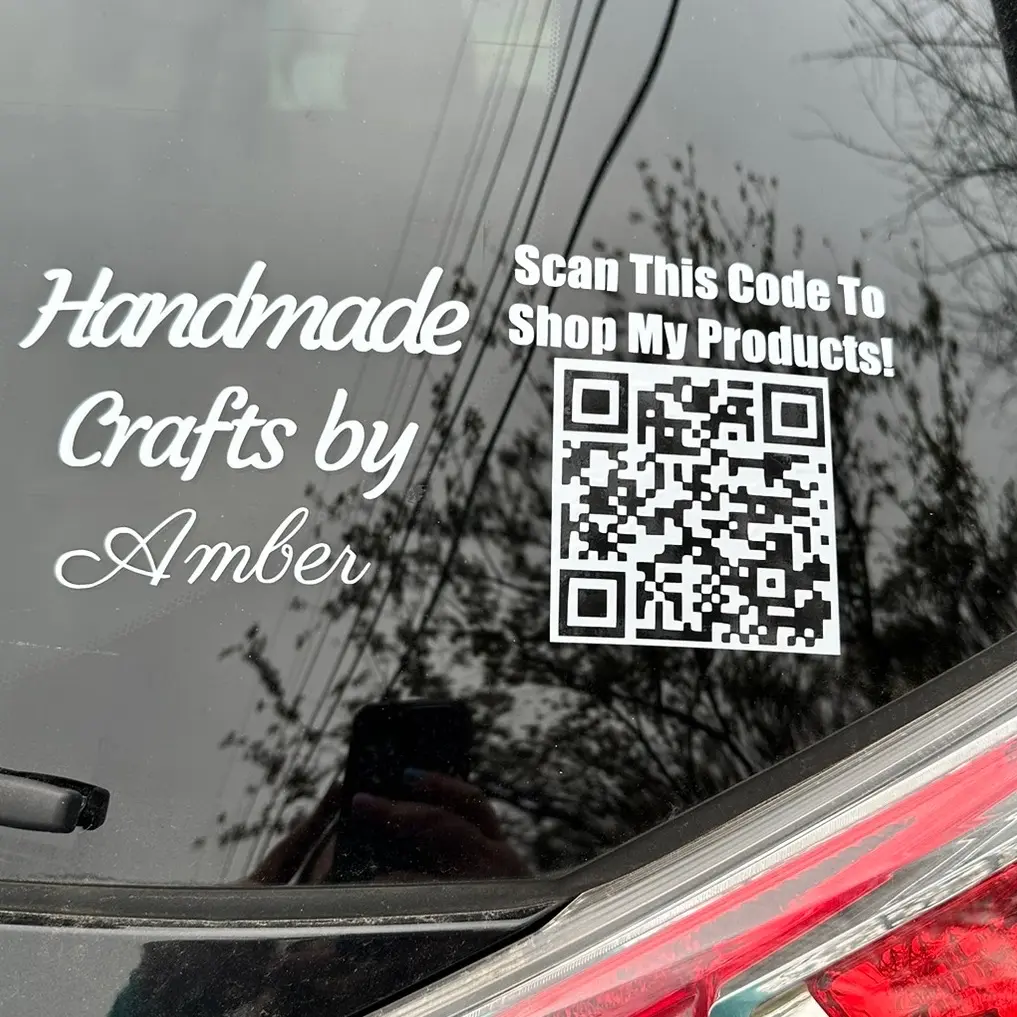 Business QR Code Window Decal - Car Exterior Sticker