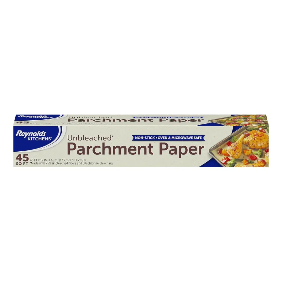 45 Sq Ft Unbleached Parchment Paper Roll, Baking Paper for Cooking, Baking & Food Prep