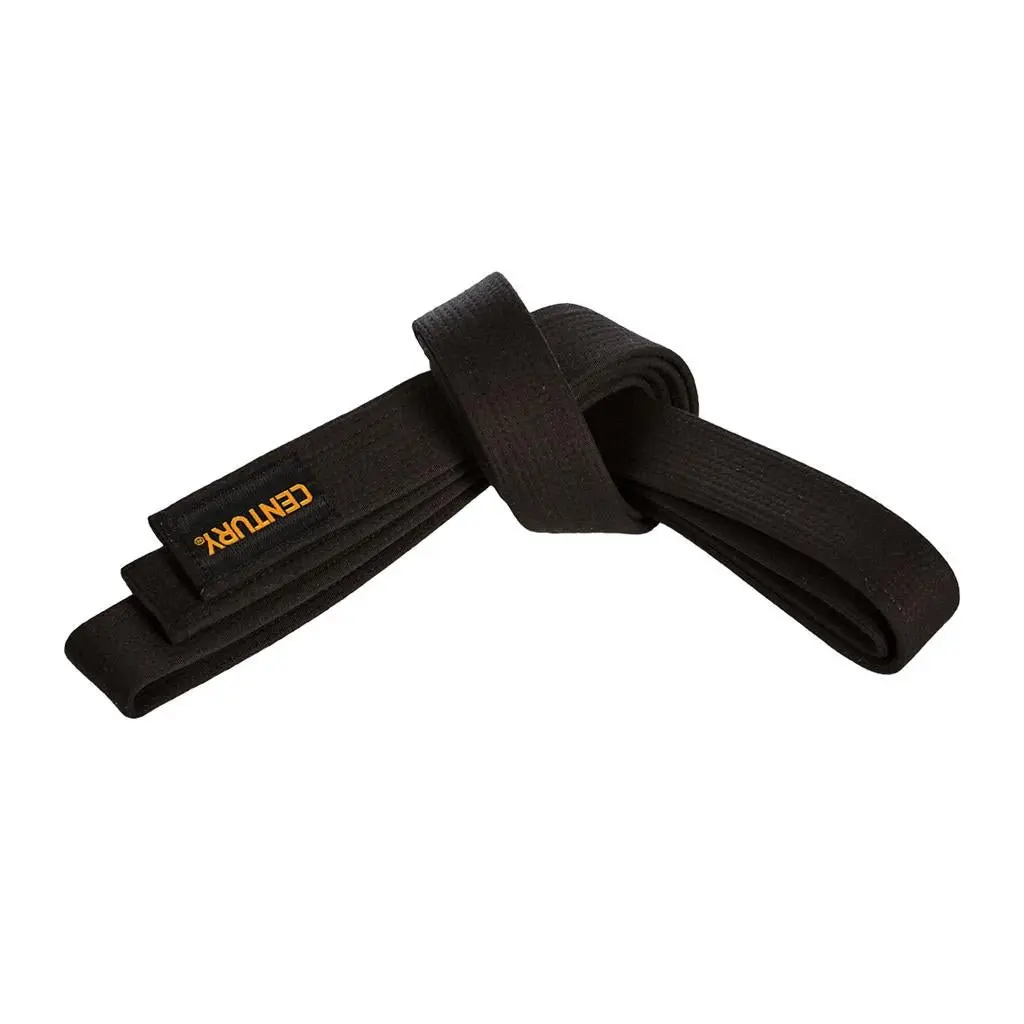 Deluxe 2" Standard Black Belt, Cotton Webbing Core, Precise Stitch, Double-Wrap Design, Easy to Tie Fashion Accessory, Imported, 2 In, Polyester/Cotton, Solid