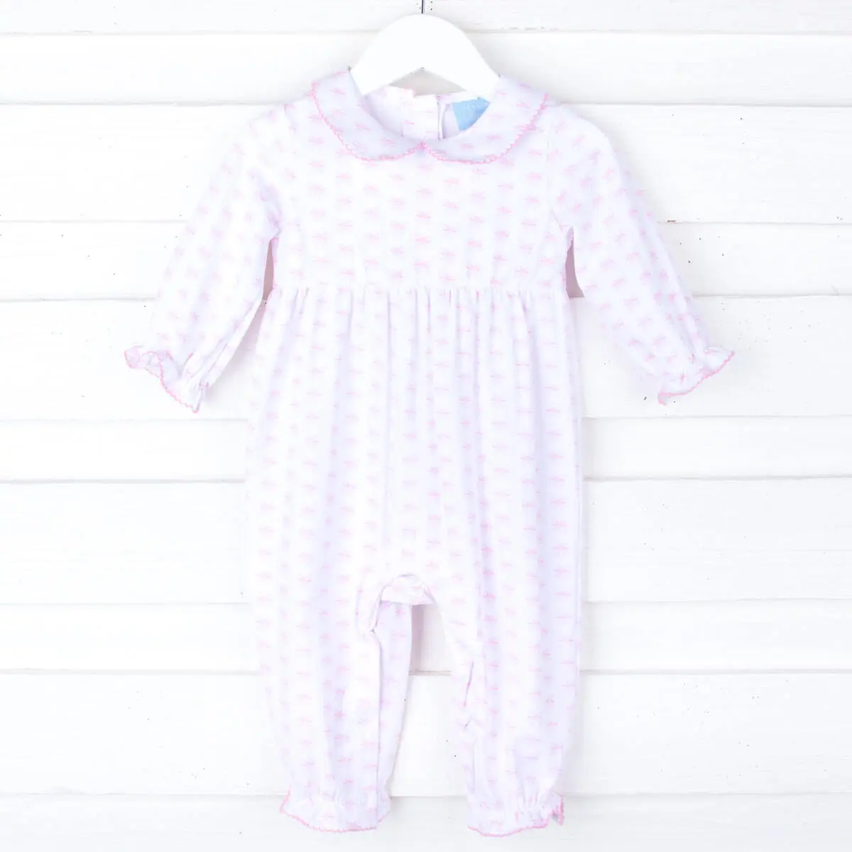 Bow Print Ruffle Romper - Baby & Toddler Girls Soft Knit Outfit