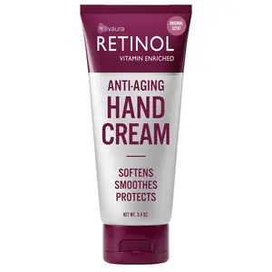 Retinol Anti-Aging Hand Cream - Vitamin A Retinol + Vitamins C & E + Green Tea Extract - Hands, Nails & Cuticles - LIVAURA