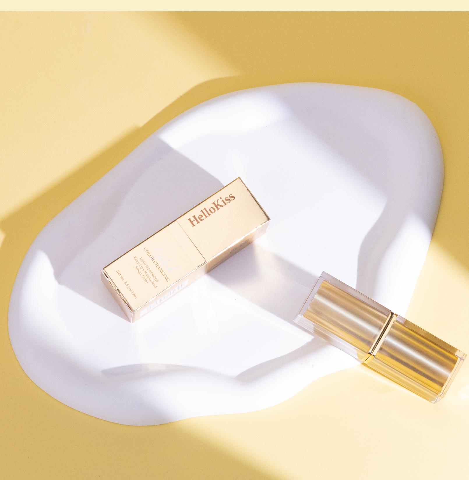 3PC Moisturizing Color-Changing Lipstick Balm – pH Temperature Reactive Tint, Gold Crystal Glow Finish, Smooth Hydration for Soft Shiny Everyday Lips.