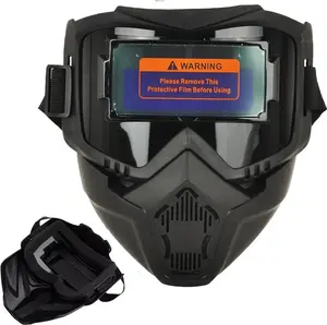 Auto-Darkening Welding Helmet – Solar Powered Hood with Adjustable Shade, ANSI-Approved Hard Hat with LED Headlamp, Safety Gear for TIG/MIG/ARC Welding & Plasma Cutting