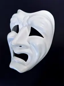 Tragedy Mask - White