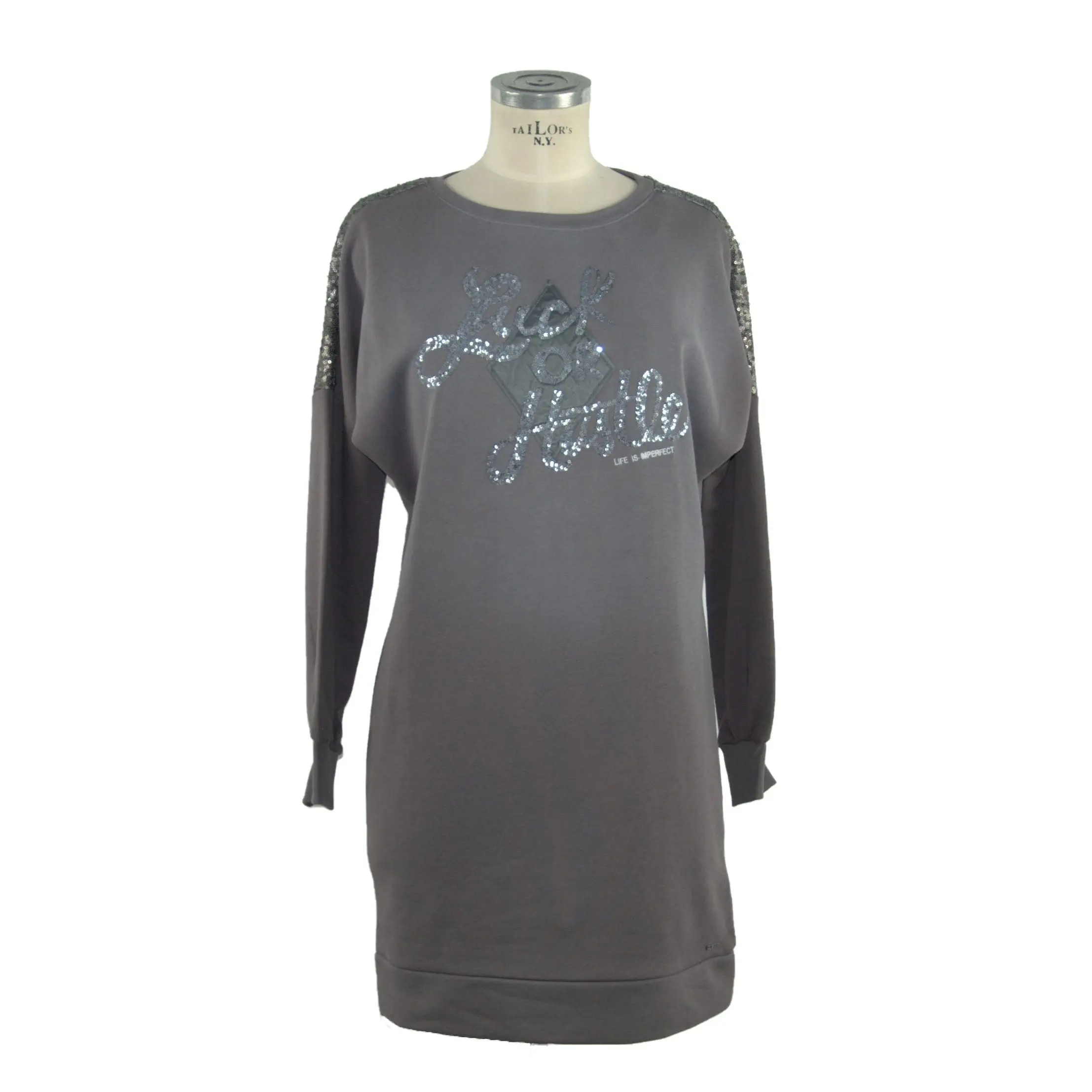 Imperfect Gray Cotton Dress