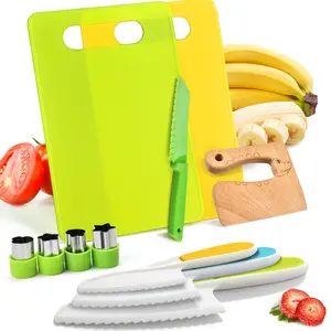 Yeeammk Montessori 11 PCS / 17 PCS Kids Cooking Set Real Cooking Knives Tools Kit for Toddlers Kids Gift for Boys Girls Springtok Pretend Play Toys