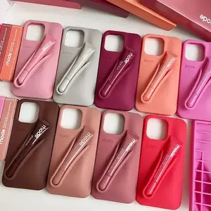 Rhode Portable Travel Phone Case with Lip Balm Compartment for iPhone 11 12 13 14 15 16 17, Protective Back Cover, Practical Daily Phone Accessory