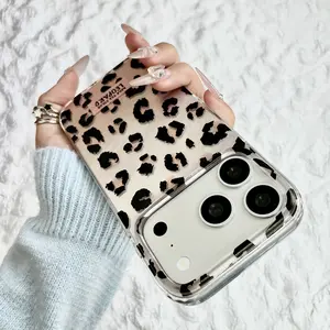 iPhone 17 Gradient Leopard Print Premium Custom Case, compatible with iPhone 16, 15, 14, 13, and Pro Max models. Unisex stylish shockproof protective case, also fits iPhone 16 Plus and 15 Plus. Shock-resistant gift phone case.