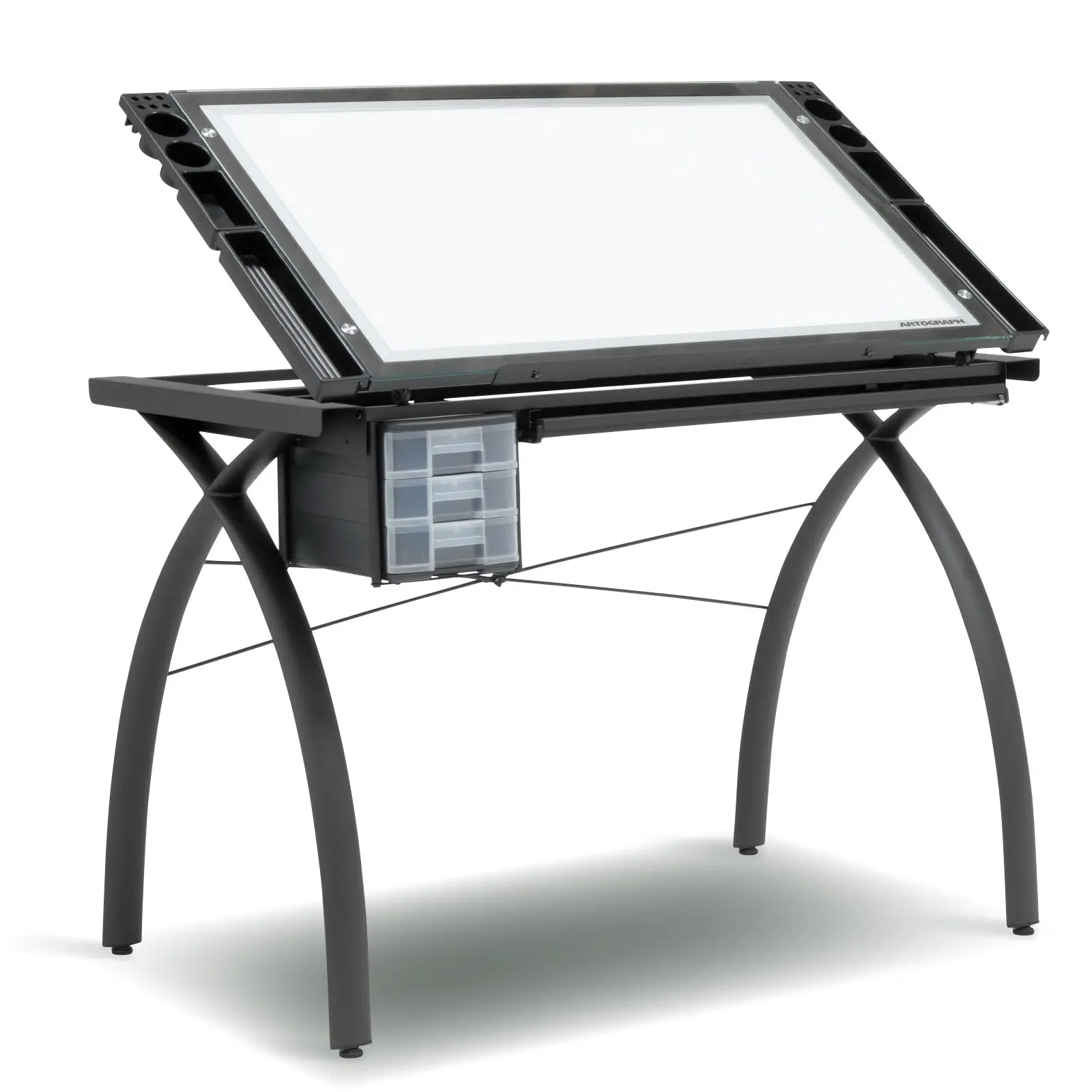 Futura Light Table for Artists, Drawing, Tracing, with Dimmable Light and Adjustable Top Black- 10062