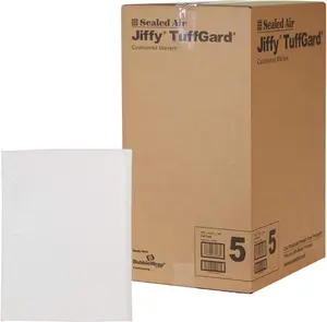 Sealed Air Jiffy TuffGard Cushioned Shipping Mailing Envelope, Case of 25, Bubble Mailer Made with BubbleWrap, #5 - 10.5" x 16", White