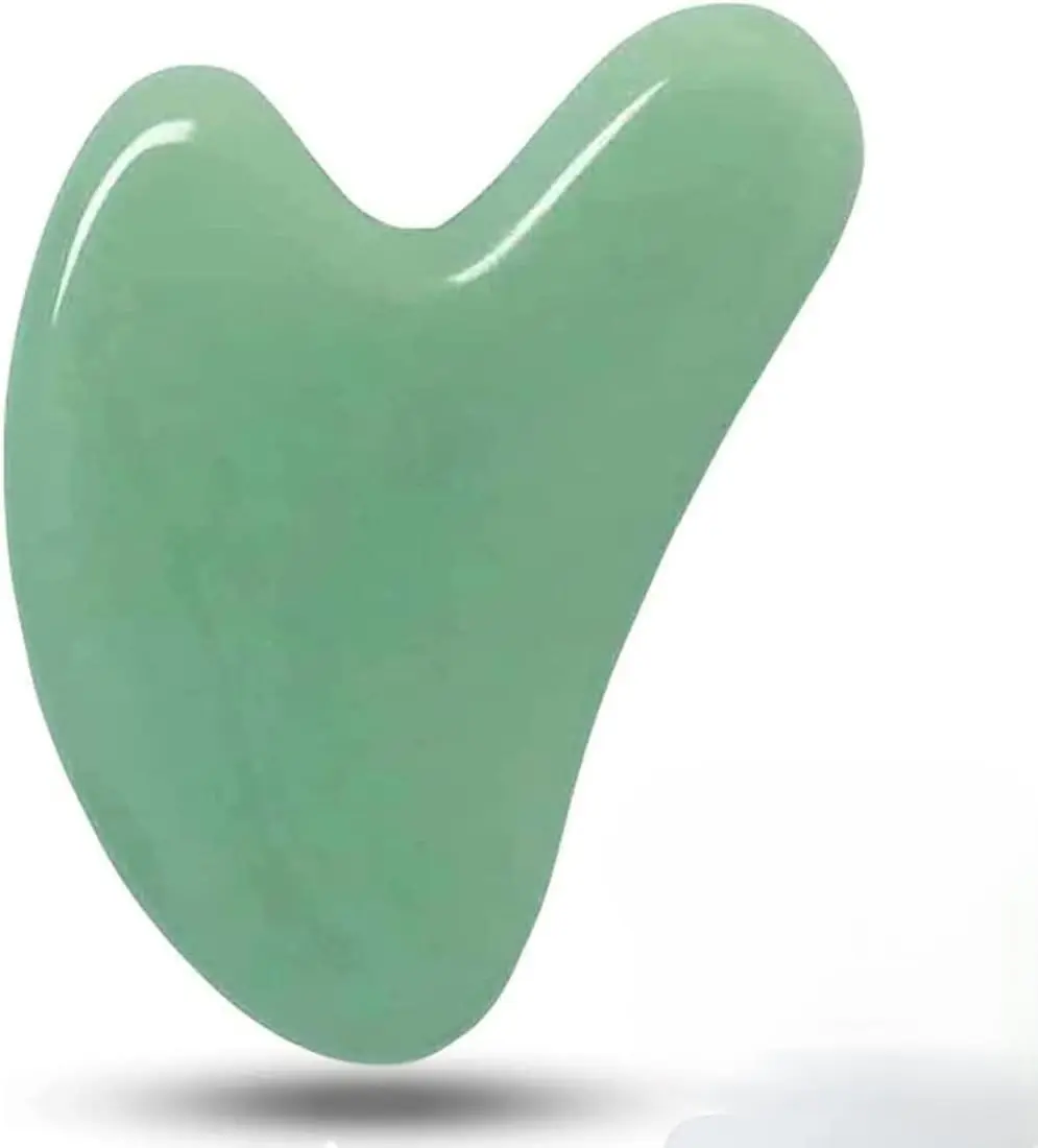 Gua Sha, Jade Stone Gua Sha Massage Tool, Guasha Tool for Face and Body Skin Massage. Gua Sha Set for Toxins Prevents Wrinkles for SPA Acupuncture, Therapy Trigger Point Treatment.
