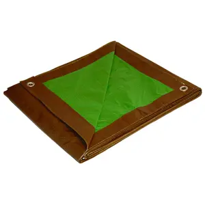 Dry Top 7008316 30 x 40 ft. Medium Duty Polyethylene Reversible Tarp, Brown & Green