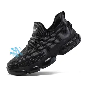 2026 New Men's Steel Toe Shoes - Comfortable and Durable Composite Toe Sneakers, Lightweight Safety Shoes Walking Shoes Breathable Worker Footwear for Outdoor Work Slip Resistant