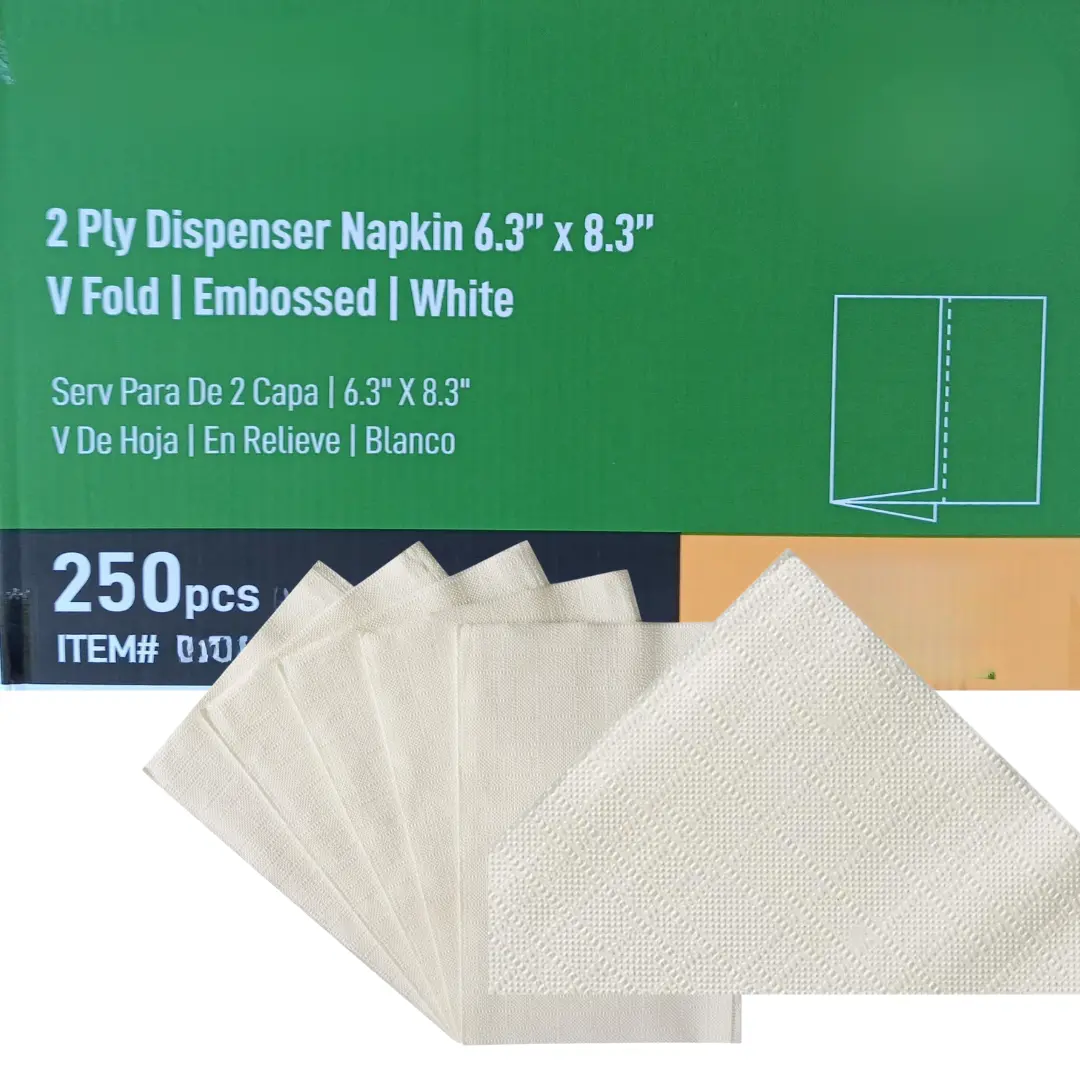 2-Ply Wide Interfold 6 1/2 x 8 1/2 Dispenser Napkin (WHITE)