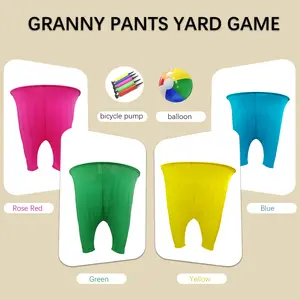 Granny Pants Backyard Game Set, New Outdoor Party Granny Pants with 4 Elastic Balls and 1 Pump, Perfect for Family Gatherings