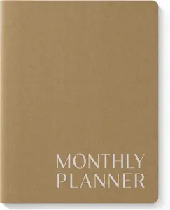 Jotsome Monthly Planner 2026-2027 18 Months Calendar from July 2026 to December 2027 8.5"x11" Stitched Binding Soft Cover Kraft Brown for School Study and Schedule