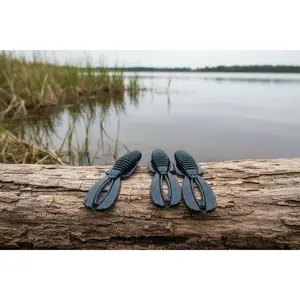 Creature Bait Black with Blue Flake Hand Poured Soft Plastic Made In USA 6/Pkg