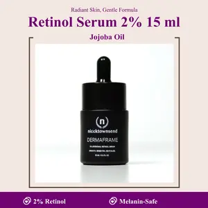 Niccktownsend Dermaframe Serum 2% Liposomal Retinol 15ml - Safe for Melanin-Rich Skin, Hydrates & Calms for Radiant Complexion Simmondsia Chinensis Seed Oil Ceramide Eop