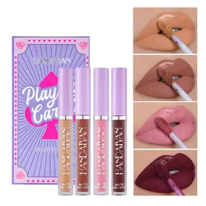 4Pcs Matte Liquid Lipstick Makeup Set Kit, Long Lasting Waterproof Professional Colorful Cosmetics Lip Gloss, Non-Stick Cup Pigmented Lip Makeup Gift Sets for Girls Women Valentine Lipstick Set Gift (Set 01) MIESCHER