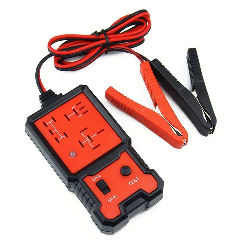 Small, Affordable and Reliable 12V Automotive Relay Tester for All 4-Pin and 5-Pin Standard Vehicle Relays, Trucks, with Battery Clips & Diagnostic Tool, Fathers' Day Gift