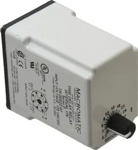 Macromatic 8 Pin, Multiple Range DPDT Time Delay Relay 10 Contact Amp, 120 VAC/VDC, Knob TR-50522-07