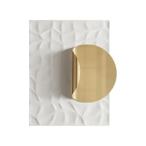 23.6" x 35.4" Rectangle Modern Metal in Gold Wall Decor Background Geometric 3D Wall Art