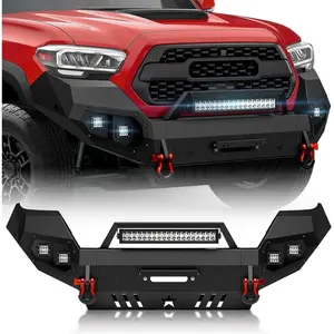 【YZONA】Off Road Front Bumpers Compatible with 2016-2023 Toyota Tacoma 3rd Gen with Winch Plate