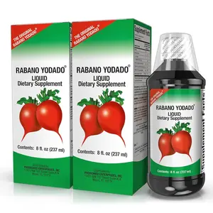 Rabano Yodado Ionized Radish Supplement With Iodine & B Vitamins for Wellness & Energy - 8 Fl Oz, 2 Pack