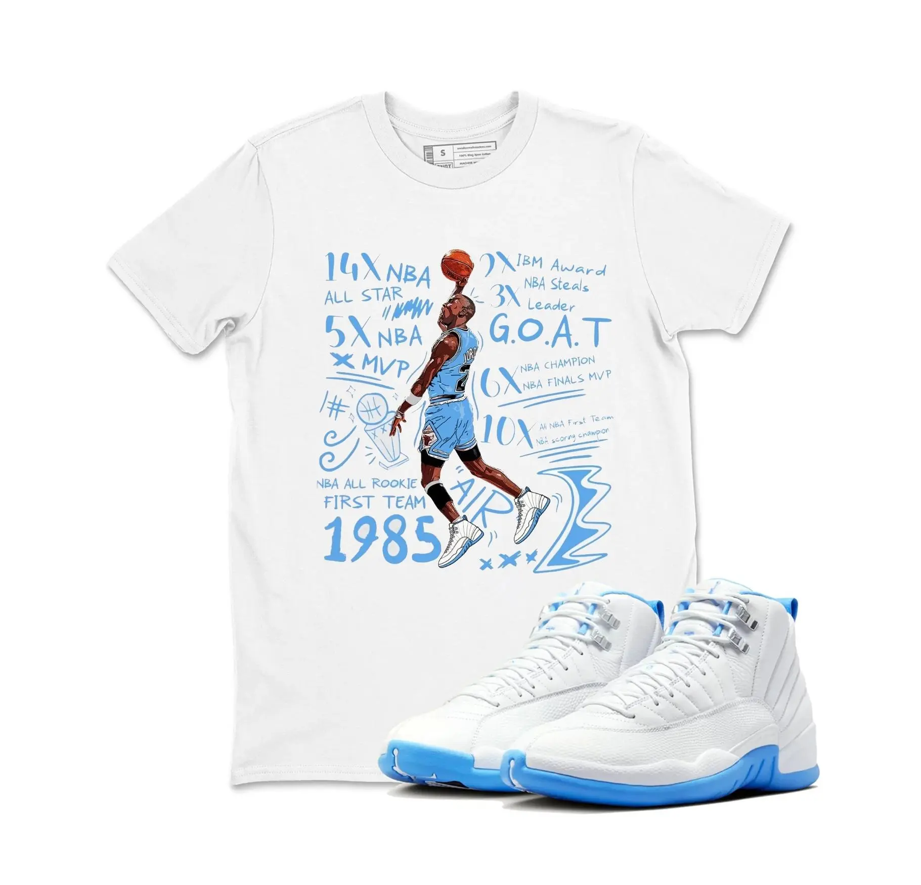 AJ12 Melo  Matching Shirt, MJ GOAT Dunk Graphic Tee, Rap HipHop Unisex T-Shirt, Gift For Women and Men, Best Gift