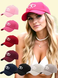 Unisex Cool Baseball Cap, New Heart Print Design, Casual Fashion Accessory, Face Covering, Easy Grip, All Seasons Wear, Sports Leisure Style