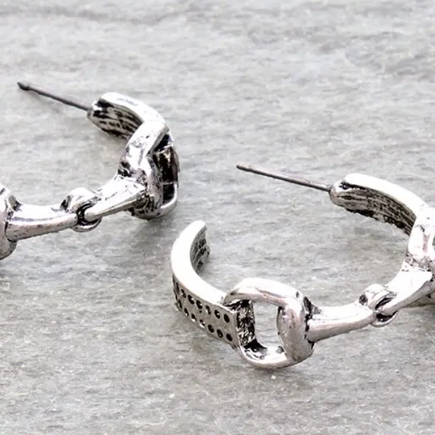 Western Horsebit Hoop Earrings